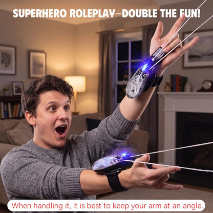 USB-C Rechargeable String-Launching Web Shooter Light-Up Toy
