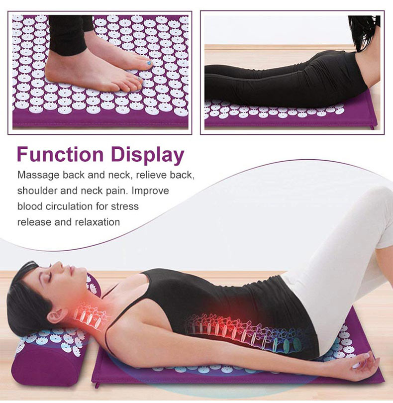 Acupuncture mat and pillow set carrying bag