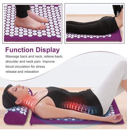 Acupuncture mat and pillow set carrying bag