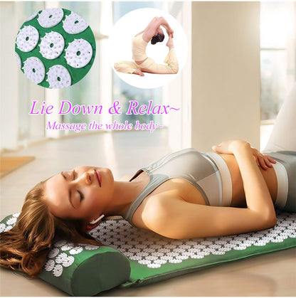 Acupuncture mat and pillow set carrying bag