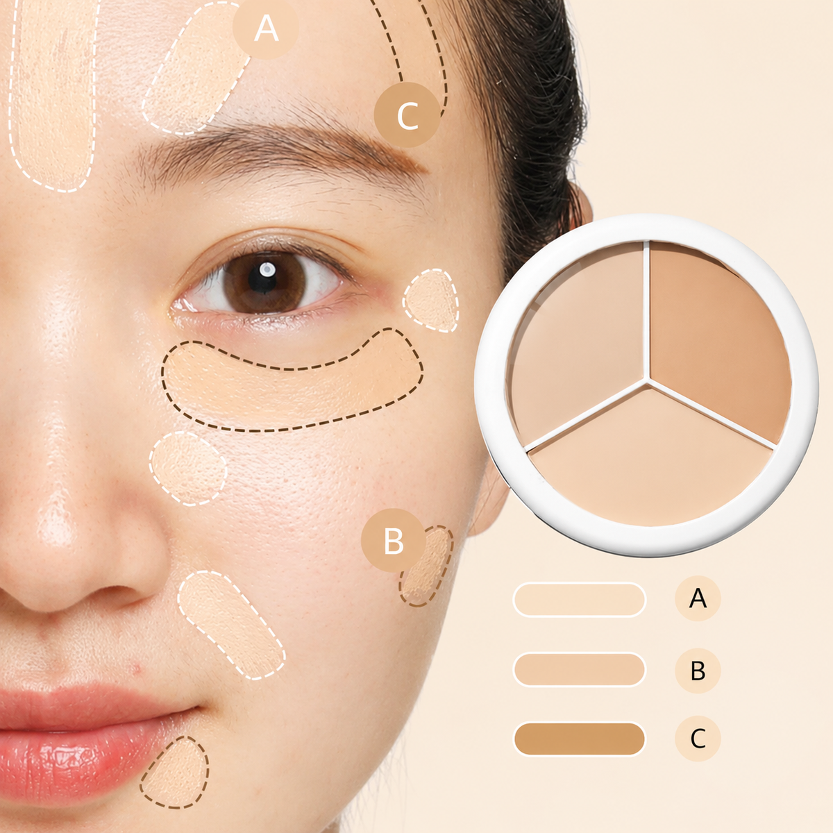 3-color Concealer Cream🌸