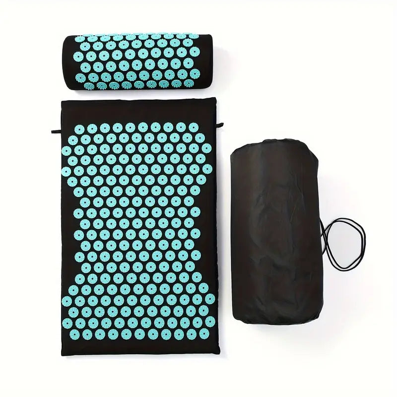 Acupuncture mat and pillow set carrying bag
