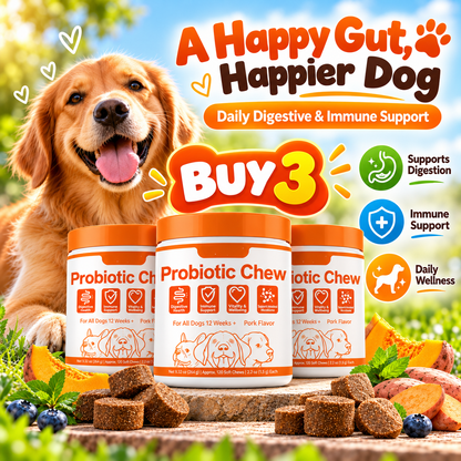 Dog Probiotic Chews – Daily Digestive, Gut & Immune Support